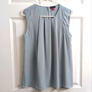 Vince Camuto sleeveless flowing top in small, pale green/blue